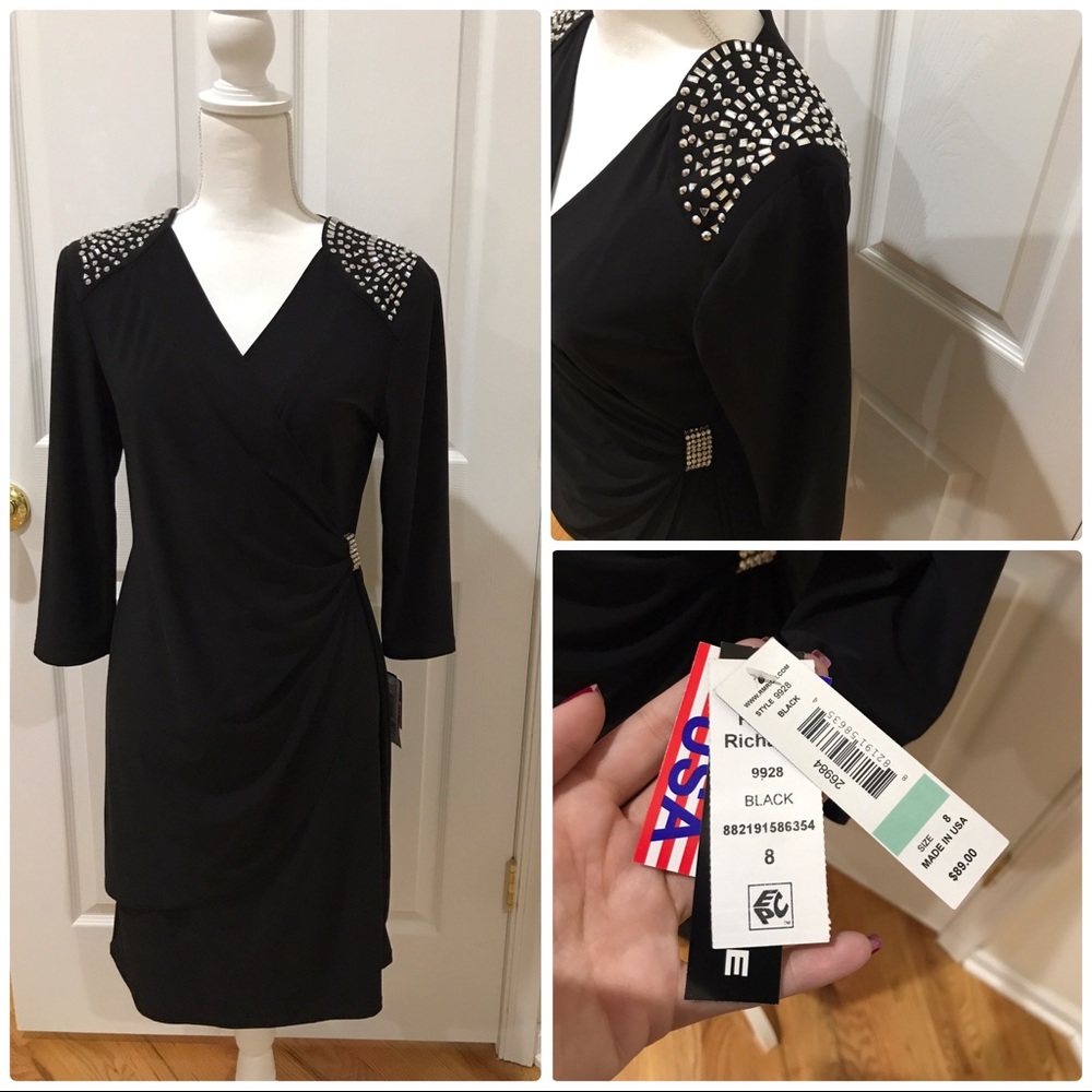 Black formal long sleeve dress